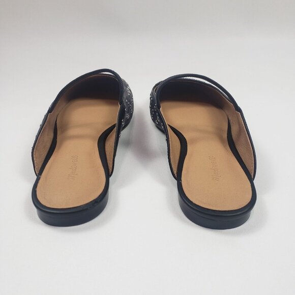 Madewell The Greta Ballet Flat Mule Women's Size 9M True Black Multi Stud Detail - Picture 8 of 16